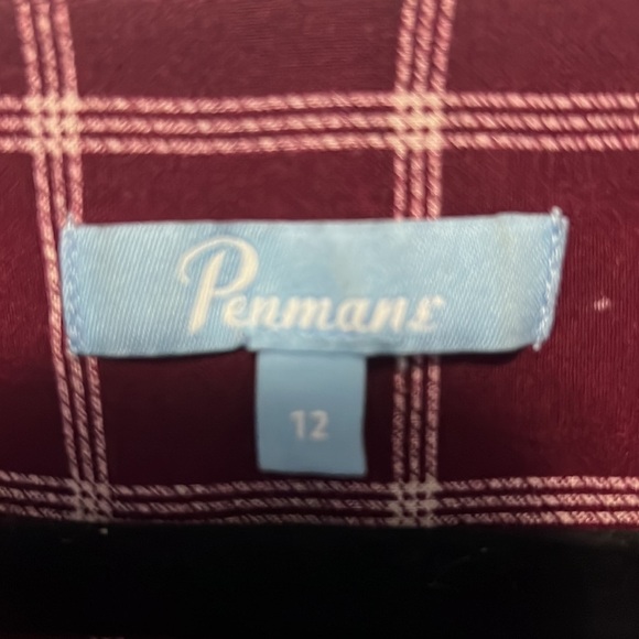 3/$20 penmar  plaid long sleeve size 12 shirt - Picture 2 of 3